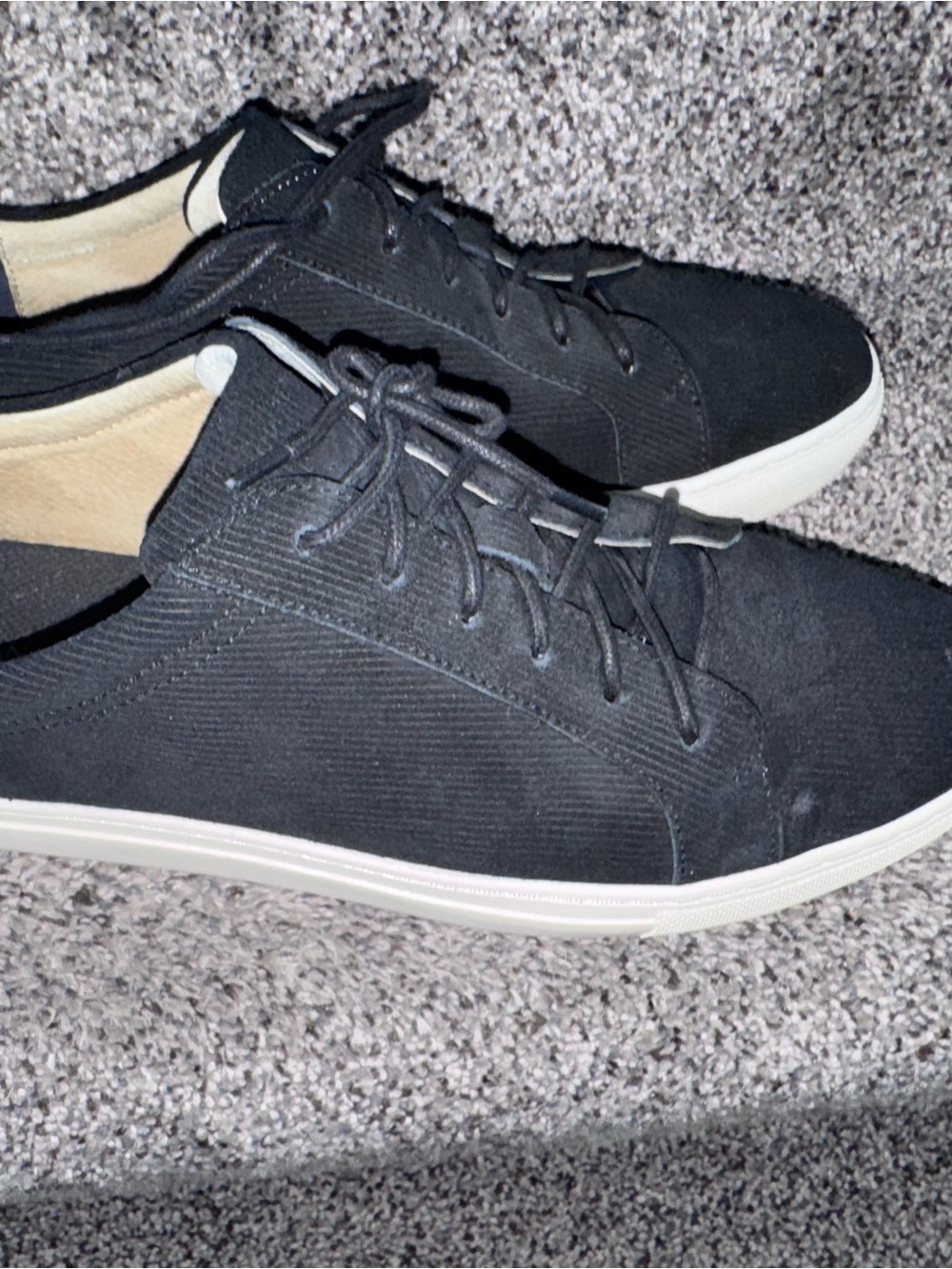 Banana Republic Black Leather Lace-Up Sneakers with White Sole